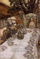 Alice in Wonderland A Mad Tea Party illustrator Arthur Rackham